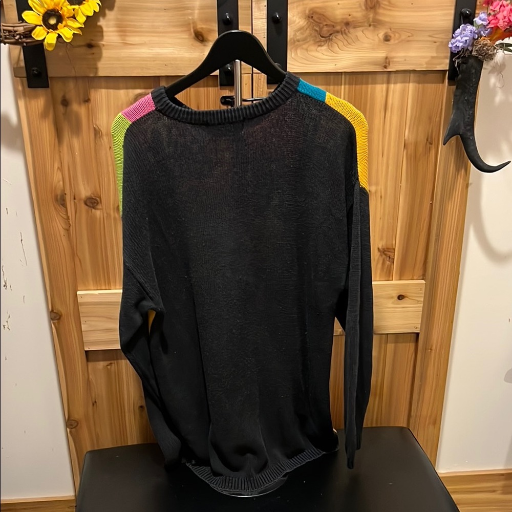 Colorful Geometric Crew Neck Sweater - Picture 5 of 8